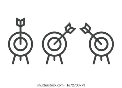 Bogensymbol eingestellt, Zielsymbol