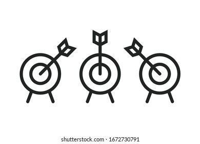 Archery icon set, target icon