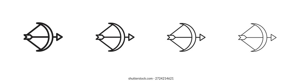 ícone de tiro com arco definir vetor eps10. ilustração, símbolo de logotipo pictograma modelo