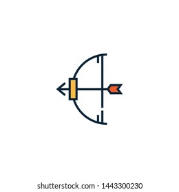 archery icon sign signifier vector