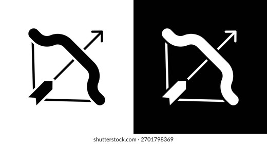 Archery icon, simple flat style. for ui or ux designs