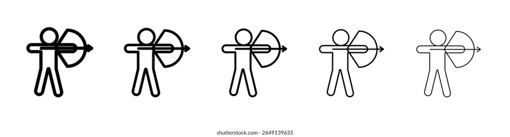 archery icon simple illustration logo art