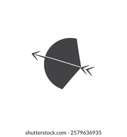 Archery icon Simple thin line flat symbol