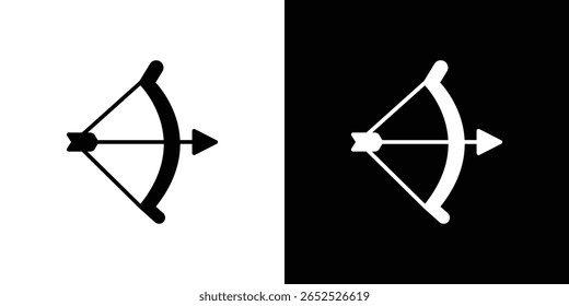 Archery icon symbol collection. Flat vector stock illustration.