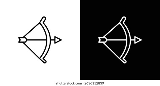 Archery icon symbol concept for graphic design, Website, UI. EPS