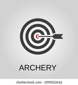 Archery icon. Archery symbol. Flat design. Stock - Vector illustration