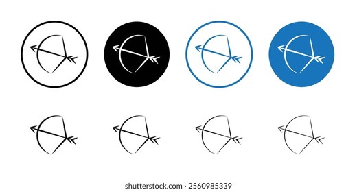 Archery icon Symbol mark in filled style