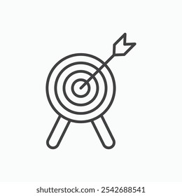 Archery icon in thin black lines