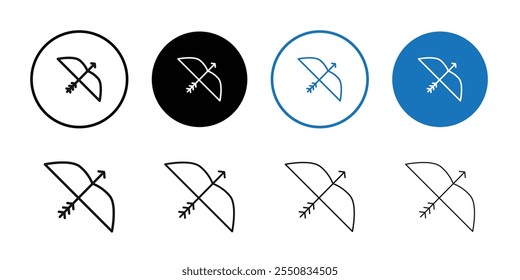 Archery icon Thin line flat illustration