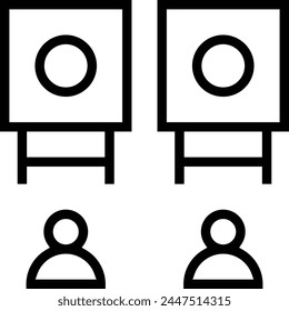 icono de tiro con arco. Diseño de estilo lineal delgado aislado sobre fondo blanco