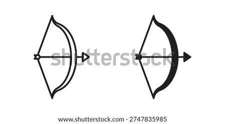 Archery icon vector Illustration logo template pack