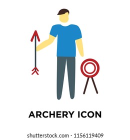 Archery icon vector isolated on white background, Archery transparent sign