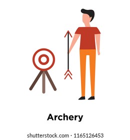 Archery icon vector isolated on white background, Archery transparent sign , human illustrations , human illustrations