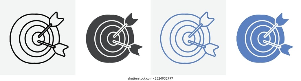 archery icon vector set use for web