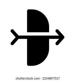 Illustration des Bogensymbol-Vektorsymbol-Designs