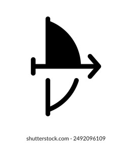 Bogenschießen Symbol Vektorgrafik Symbol Design Illustration