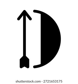 Ilustración de diseño de símbolo de Vector de icono de tiro con arco