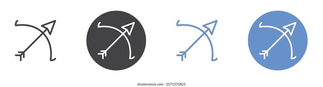 Archery icon vector symbol outline sign