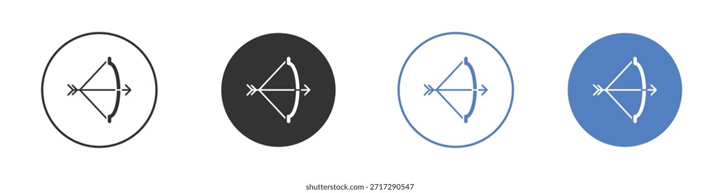 Icono de tiro con arco para el Diseño web. pixel perfect flat icons