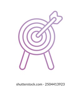 archery icon with white background vector stock illustration