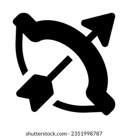 archery icon for your website, mobile, presentation, and logo design.