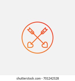 Archery icon.gradient illustration isolated vector sign symbol