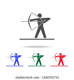 Archery  icons. Elements of sport element in multi colored icons. Premium quality graphic design icon. Simple icon for websites, web design, mobile app, info graphics