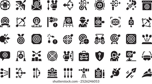 Archery icons High-Quality Vector Icons Collection with Editable Stroke. Ideal for Professional and Creative Projects.