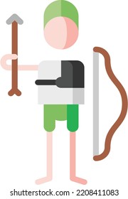 archery isolated design element stock illustration. Vector on a white background