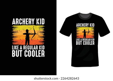 Diseño de camisetas de tiro con arco, vintage, tipografía