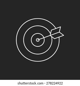 Archery line icon