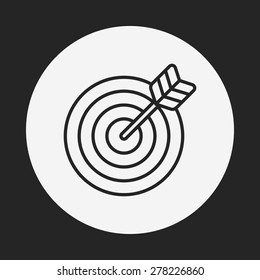 Archery line icon