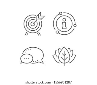 Archery line icon. Chat bubble, info sign elements. Amusement park attraction sign. Linear archery outline icon. Information bubble. Vector