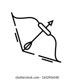 Archery line icon, concept sign, outline vector illustration, linear symbol.