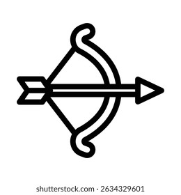 archery line icon illustration vector graphic. Simple element illustration vector graphic, suitable for app, websites, and presentations isolated on white background