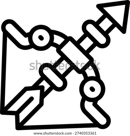 Archery Line Icon and Vector