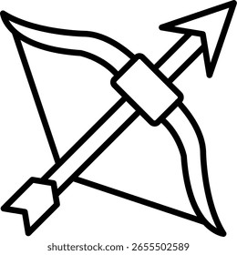 Archery Line Icon Vector Design