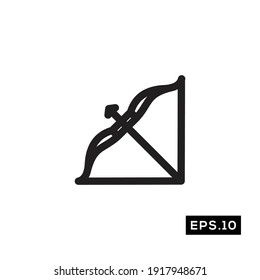 Archery Line Icon Vector. Archery Symbol Vector