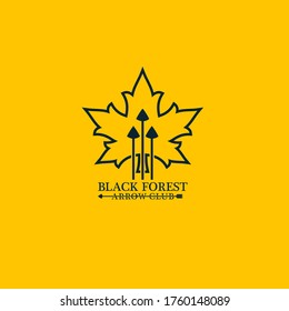 archery logo design illustration , usable logo design for archery sport club , arrow,