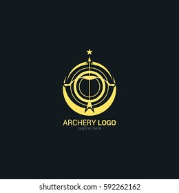 Archery Logo Design Template. Vector Illustration