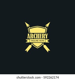 Archery Logo Design Template. Vector Illustration