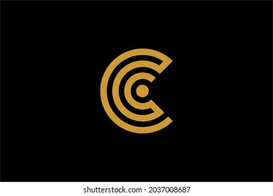 Design-Vektorgrafik des Bogenschießlogos. Buchstabe C und abstraktes Bugsymbol. Logo-Design des Buchstaben C. Bogensport-Vektorsymbol.