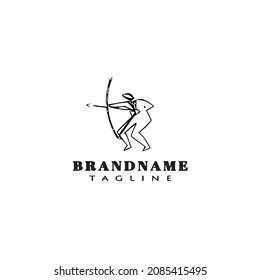 archery logo icon design template black modern isolated vector illustration