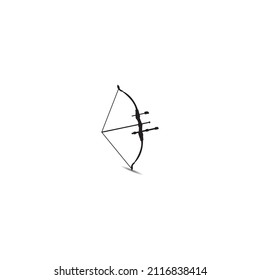 Archery logo icon vector illustration design template.