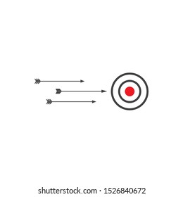 Archery logo icon vector ilustration template