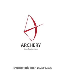 Archery logo icon vector ilustration template