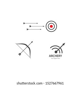 Archery logo icon vector ilustration template
