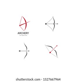 Archery logo icon vector ilustration template