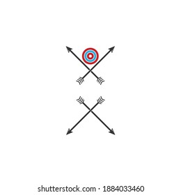 Vektorgrafik-Vektorgrafik-Vorlage für das Archery-Logo