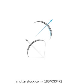 Archery logo icon vector ilustration template